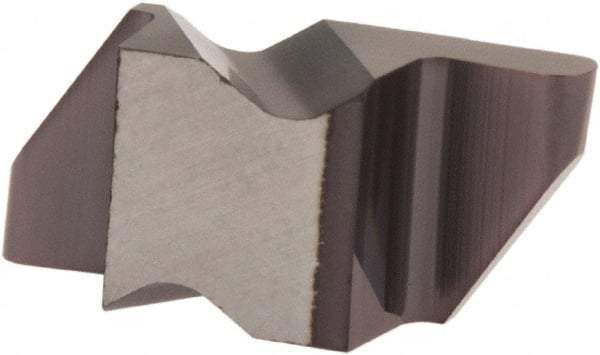 Tool-Flo - 3094FLR Grade AC3, 0.189" Cutting Width Carbide Grooving Insert - 0.18" Max Depth of Cut, Right Hand, 3/32" Corner Radius, AlTiN Finish - USA Tool & Supply