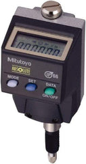 Mitutoyo - 0 to 5.6mm Range, 0.0005" Graduation, Electronic Drop Indicator - Accurate to 0.0008", LCD Display - USA Tool & Supply