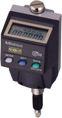 Mitutoyo - 0 to 5.6mm Range, 0.0005 & 0.00005" Graduation, Electronic Drop Indicator - Accurate to 0.00012", LCD Display - USA Tool & Supply
