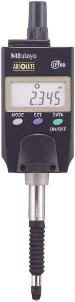 Mitutoyo - 0 to 12.7mm Range, 0.0005 & 0.00005" Graduation, Electronic Drop Indicator - Includes NIST Traceability Certification - USA Tool & Supply
