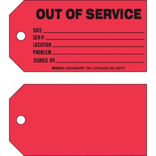 Brady - Safety & Facility Tags Message Type: Safety Tag Header: OUT OF SERVICE - USA Tool & Supply
