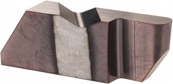 Hertel - 3062IRD Grade HC225, 3.19mm Cutting Width Carbide Grooving Insert - 1/4" Max Depth of Cut, Right Hand, 1/16" Corner Radius, TiAlN Finish - USA Tool & Supply