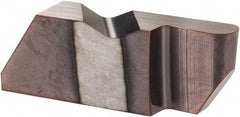 Hertel - 3062IRD Grade HC225, 3.19mm Cutting Width Carbide Grooving Insert - 1/4" Max Depth of Cut, Right Hand, 1/16" Corner Radius, TiAlN Finish - USA Tool & Supply