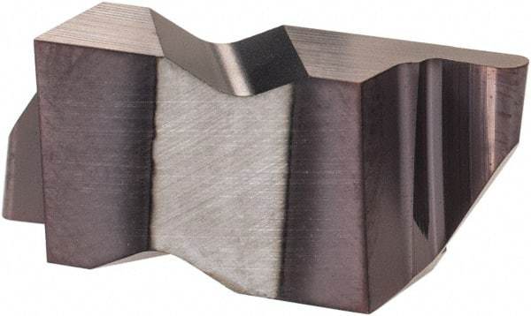 Hertel - 3031IRD Grade HC225, 1.57mm Cutting Width Carbide Grooving Insert - 1/8" Max Depth of Cut, Right Hand, 0.031" Corner Radius, TiAlN Finish - USA Tool & Supply