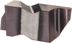 Hertel - 3031IRD Grade HC225, 1.57mm Cutting Width Carbide Grooving Insert - 1/8" Max Depth of Cut, Right Hand, 0.031" Corner Radius, TiAlN Finish - USA Tool & Supply