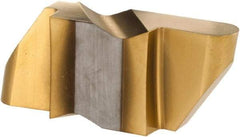 Hertel - 4094IR Grade HC335, 4.8mm Cutting Width Carbide Grooving Insert - 6.35mm Max Depth of Cut, Right Hand, 3/32" Corner Radius, TiN Finish - USA Tool & Supply