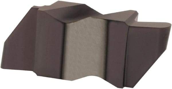 Hertel - 3031IR Grade HC225, 1.57mm Cutting Width Carbide Grooving Insert - 3.18mm Max Depth of Cut, Right Hand, 0.031" Corner Radius, TiAlN Finish - USA Tool & Supply