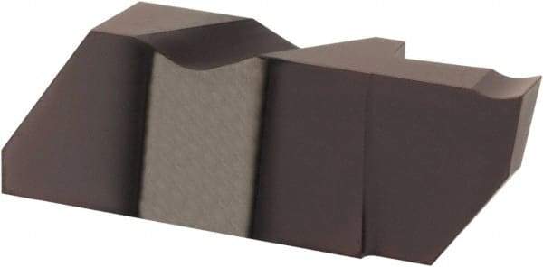 Hertel - 3125IFD K Grade HC215, 3.18mm Cutting Width Carbide Grooving Insert - 1/4" Max Depth of Cut, Left Hand, TiAlN Finish - USA Tool & Supply