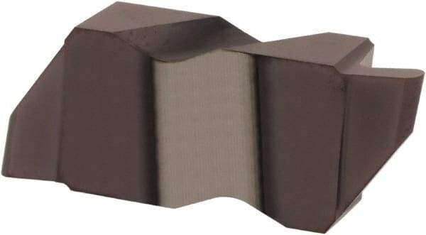 Hertel - 3078IR K Grade HC225, 3.96mm Cutting Width Carbide Grooving Insert - 4.57mm Max Depth of Cut, Right Hand, 0.078" Corner Radius, TiAlN Finish - USA Tool & Supply