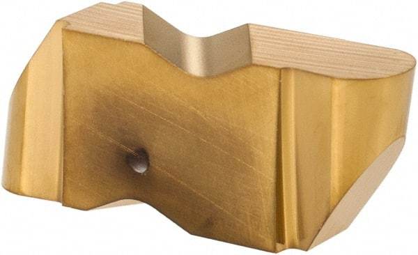Hertel - 3094IR Grade HC120, 4.8mm Cutting Width Carbide Grooving Insert - 4.57mm Max Depth of Cut, Right Hand, 3/32" Corner Radius, TiN Finish - USA Tool & Supply