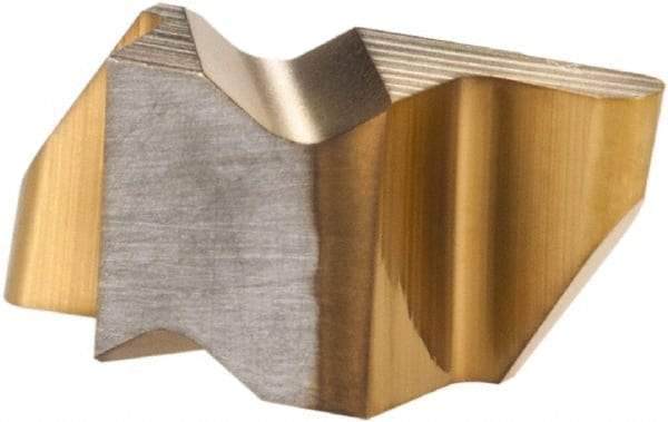 Hertel - 2031IR Grade HC120, 1.57mm Cutting Width Carbide Grooving Insert - 2.79mm Max Depth of Cut, Right Hand, 0.78mm Corner Radius, TiN Finish - USA Tool & Supply