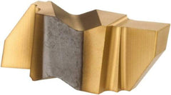 Hertel - 3125IGP Grade HC335, 3.18mm Cutting Width Carbide Grooving Insert - 4.57mm Max Depth of Cut, Right Hand, TiN Finish - USA Tool & Supply