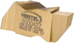 Hertel - 3125IGP Grade HC335, 3.18mm Cutting Width Carbide Grooving Insert - 4.57mm Max Depth of Cut, Left Hand, TiN Finish - USA Tool & Supply