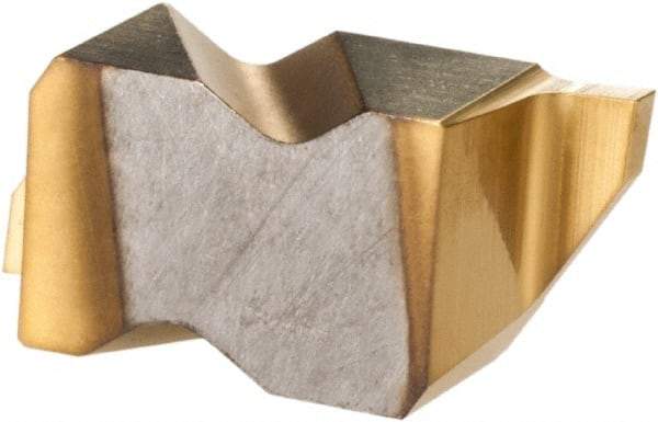 Hertel - 2031IGP Grade HC335, 0.79mm Cutting Width Carbide Grooving Insert - 1.27mm Max Depth of Cut, Right Hand, TiN Finish - USA Tool & Supply