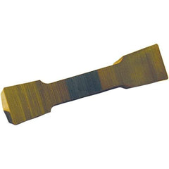 Tool-Flo - 125VDB Grade GP50C, 3.18mm Cutting Width Carbide Grooving Insert - Neutral, 1/16" Corner Radius, TiN Finish - USA Tool & Supply
