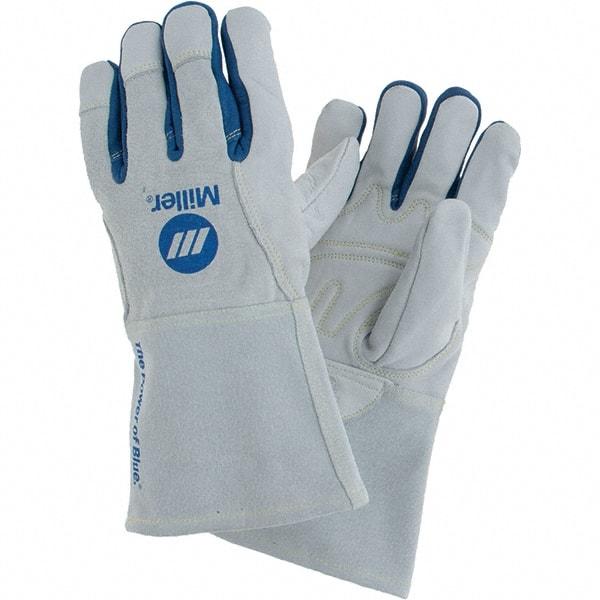 Miller Electric - Welder's & Heat Protective Gloves - ARMOR LN WHT XL 1/PR ARC MIG WELDING GLOVES - USA Tool & Supply
