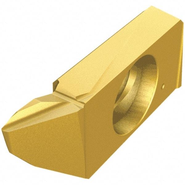 Iscar - 22SCIR Grade IC1008, 1mm Cutting Width Carbide Grooving Insert - 3mm Max Depth of Cut, 0.08mm Corner Radius, TiAlN/TiN Finish - USA Tool & Supply