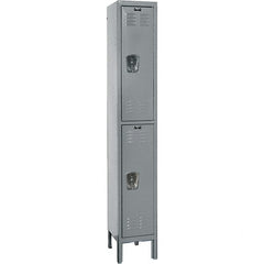 Hallowell - 2 Door, 2 Tier, Premium Wardrobe Lockers - USA Tool & Supply