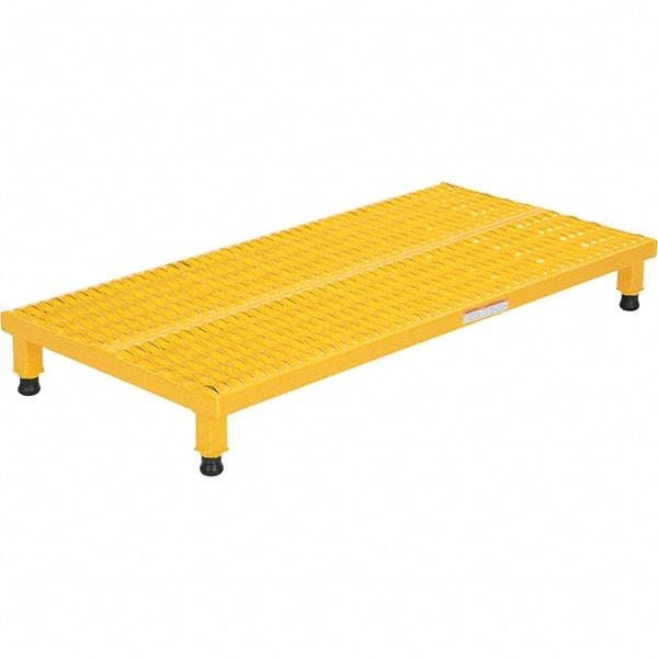 Vestil - 5" High x 24" Wide x 48" Deep, Yellow Step Stand - Steel, 500 Lb Capacity - USA Tool & Supply