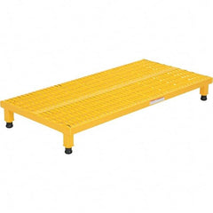 Vestil - 5" High x 24" Wide x 48" Deep, Yellow Step Stand - Steel, 500 Lb Capacity - USA Tool & Supply