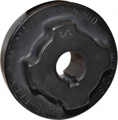 TB Wood's - 1-1/8" Max Bore Diam, 1/4" x 1/8" Keyway Width x Depth, 3-1/4" Hub, 5 Flexible Coupling Flange - 3-1/4" OD, 1-3/64" OAL, Sintered Steel, Type J - USA Tool & Supply