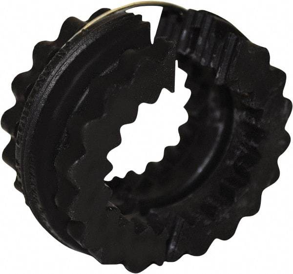 TB Wood's - 10 Two Piece Flexible Coupling Sleeve - 7-1/16" OD, 3-7/16" OAL, Neoprene, Order 2 Hubs with Same OD & 1 Insert for Complete Coupling - USA Tool & Supply