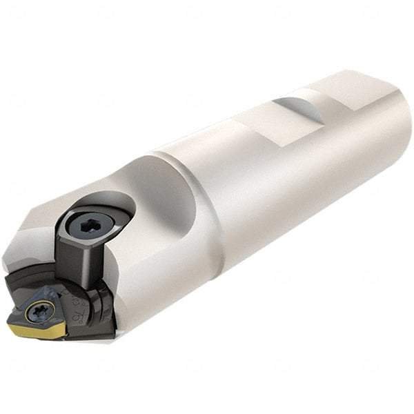 Iscar - Multimaster 0.984" Stepped Shank Milling Tip Insert Holder & Shank - 0.941" Neck Diam, T15 Neck Thread, 5.315" OAL, Steel MM S-A Tool Holder - USA Tool & Supply