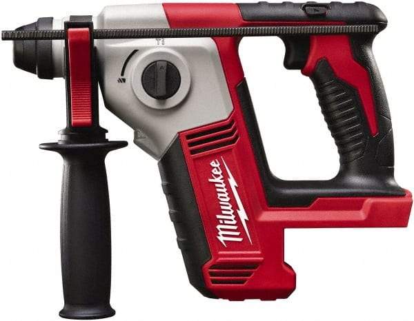 Milwaukee Tool - 18 Volt SDS Plus Chuck Cordless Rotary Hammer - 0 to 7,000 BPM, 0 to 1,300 RPM, Reversible - USA Tool & Supply