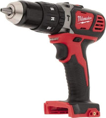 Milwaukee Tool - 18 Volt 1/2" Keyless Chuck Cordless Hammer Drill - 0 to 28,800 BPM, 0 to 1,800 RPM, Reversible - USA Tool & Supply