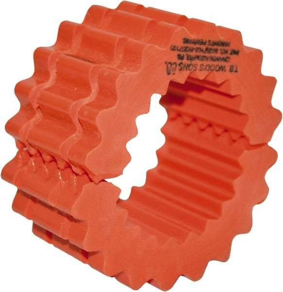 TB Wood's - 11 Two Piece Flexible Coupling Sleeve - 8-3/16" OD, 4" OAL, Hytrel, Order 2 Hubs with Same OD & 1 Insert for Complete Coupling - USA Tool & Supply
