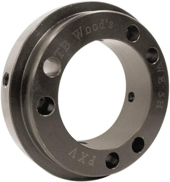 TB Wood's - 3.65" Hub, WE10 Flexible Bushed Coupling Hub - 3.65" OD, 1" OAL, Steel, Order 2 Hubs with Same OD & 1 Insert for Complete Coupling - USA Tool & Supply