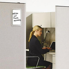 Quartet - 7" High x 11" Wide Total Erase  Laminate Dry Erase Board - Plastic Frame, 1" Deep, Includes Accessory Tray/Rail & One Chisel-Tip Dry-Erase Marker & Mounting Kit - USA Tool & Supply