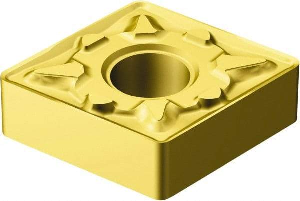 Sandvik Coromant - CNMG542 MM Grade 2035 Carbide Turning Insert - TiAlN/TiN Finish, 80° Diamond, 5/8" Inscr Circle, 1/4" Thick, 1/32" Corner Radius - USA Tool & Supply