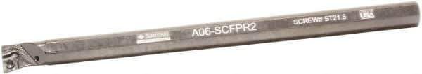 Sumitomo - 0.6" Min Bore Diam, 8" OAL, 1/2" Shank Diam, A-SCFP Indexable Boring Bar - CPMT 21.51 Insert, Screw Holding Method - USA Tool & Supply