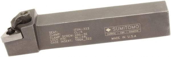 Sumitomo - MTJN, Right Hand Cut, -3° Lead Angle, 1" Shank Height x 1" Shank Width, Negative Rake Indexable Turning Toolholder - 6" OAL, TNMG 432 Insert Compatibility, Series Multi-Option - USA Tool & Supply