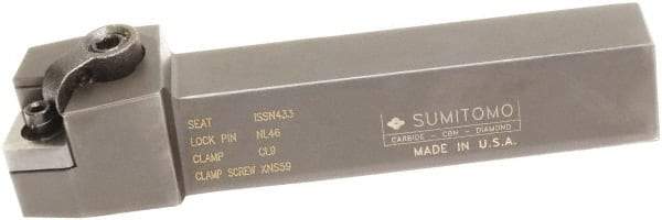 Sumitomo - MSRN, Right Hand Cut, 15° Lead Angle, 3/4" Shank Height x 3/4" Shank Width, Positive Rake Indexable Turning Toolholder - 4-1/2" OAL, SNMG 432 Insert Compatibility, Series Multi-Option - USA Tool & Supply