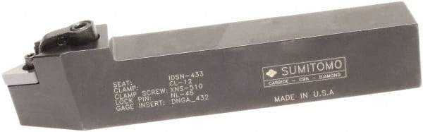 Sumitomo - MDPN, Neutral Cut, 27.5° Lead Angle, 1" Shank Height x 1" Shank Width, Negative Rake Indexable Turning Toolholder - 6" OAL, DNMG 432 Insert Compatibility, Series Multi-Option - USA Tool & Supply