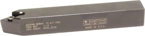 Sumitomo - SDPC, Neutral Cut, 27.5° Lead Angle, 1/2" Shank Height x 1/2" Shank Width, Neutral Rake Indexable Turning Toolholder - 4-1/2" OAL, DC.. 21.51 Insert Compatibility, Series Screw Lock - USA Tool & Supply