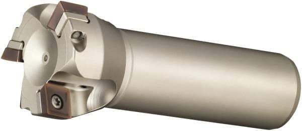 Sumitomo - 80mm Cut Diam, 32mm Shank Diam, 120mm OAL, Indexable Square Shoulder End Mill - SOMT Inserts, Cylindrical Shank, 90° Lead Angle, Through Coolant, Series WaveMill - USA Tool & Supply