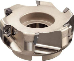 Sumitomo - 4 Inserts, 3" Cut Diam, 1" Arbor Diam, 0.866" Max Depth of Cut, Indexable Square-Shoulder Face Mill - 2" High, AECT 1604 Insert Compatibility, Through Coolant, Series WaveMill - USA Tool & Supply