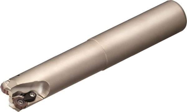 Sumitomo - 1-1/2" Cut Diam, 1-1/2" Shank Diam, Cylindrical Shank Indexable High-Feed End Mill - Screw & Clamp Holding Method, WDMT Insert, Through Coolant - USA Tool & Supply