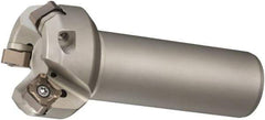 Sumitomo - 45° Lead Angle, 2.567" Max Cut Diam, 2" Min Cut Diam, Indexable Chamfer and Angle End Mill - 5 Inserts, ONMT, SNMT, XNET Insert Style, 3.97" Overall Length, Through Coolant, Straight Shank - USA Tool & Supply