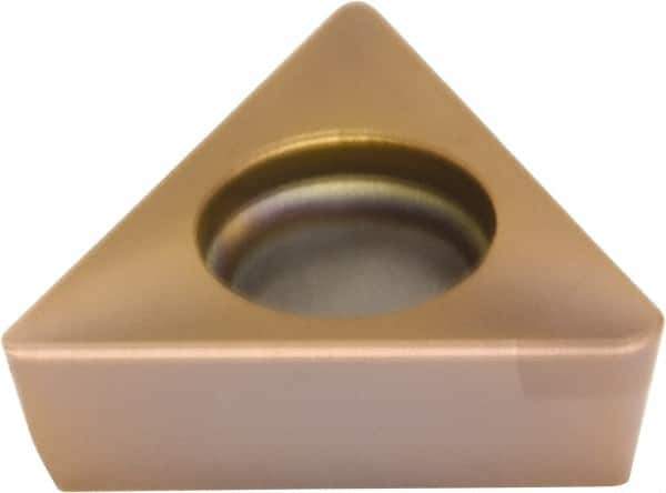 Sumitomo - NC-TPGA221 Grade BNC160 PCBN Turning Insert - TiN Finish, 60° Triangle, 1/4" Inscr Circle, 1/8" Thick, 1/64" Corner Radius - USA Tool & Supply