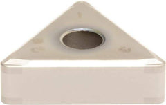 Sumitomo - 6NC-TNGG332 SV Grade BNC200 PCBN Turning Insert - TiN Finish, 60° Triangle, 3/8" Inscr Circle, 3/16" Thick, 1/32" Corner Radius - USA Tool & Supply