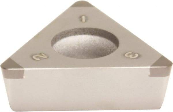 Sumitomo - 3NU-TPGA331 Grade BN350 PCBN Turning Insert - Uncoated, 60° Triangle, 3/8" Inscr Circle, 3/16" Thick, 1/64" Corner Radius - USA Tool & Supply