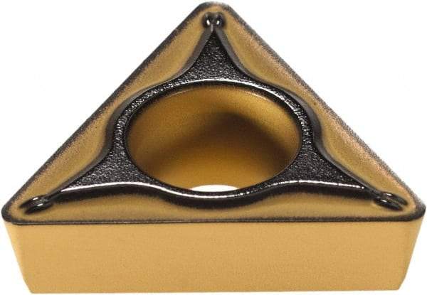 Sumitomo - TPMT32.52 ESU Grade AC700G Carbide Turning Insert - TiC Finish, 60° Triangle, 3/8" Inscr Circle, 5/32" Thick, 1/32" Corner Radius - USA Tool & Supply