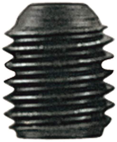Value Collection - 7/16-14 UNC, 7/16" OAL, Cup Point Set Screw - Alloy Steel, 7/32" Key - USA Tool & Supply