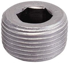 Value Collection - 1/16-27, 1/4" OAL, Alloy Steel Socket Pressure Plug - Uncoated, 7/8" Taper per Foot, 9/64" Hex Key - USA Tool & Supply