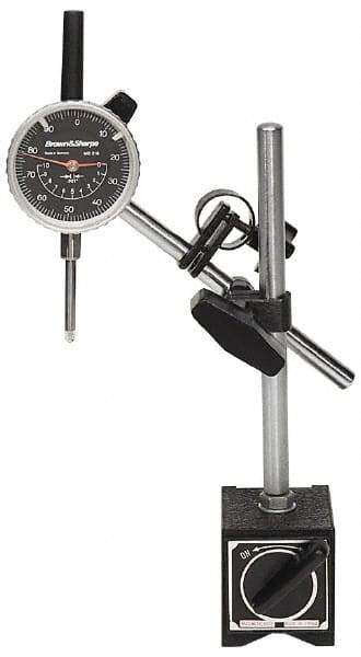 TESA Brown & Sharpe - Indicator and Base Kit - Include Black Face Indicator, Stand - USA Tool & Supply