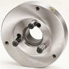 Buck Chuck Company - Adapter Back Plate for 10" Diam Self Centering Lathe Chucks - L-00 Mount, 2-3/4" Through Hole Diam, 7.858mm ID, 10" OD, 0.911" Flange Height, Steel - USA Tool & Supply